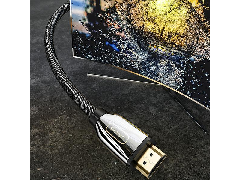 USAMS Kabel HDMI - HDMI 3m Ultra HD U67 2,1 8K czarny