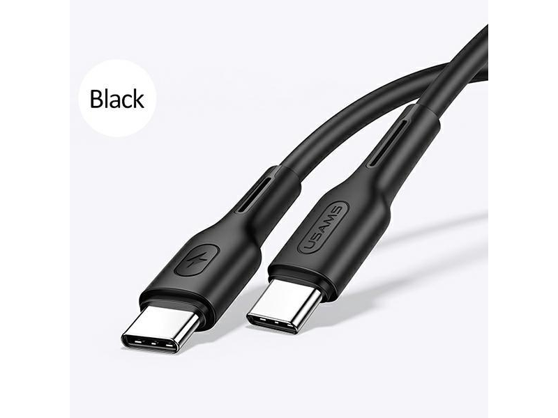 USAMS Kabel USB-C na USB-C 100W PDFast Charge 5A 1,2m czarny