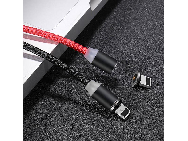 USAMS Kabel magnetyczny U-Sure lightning 1m 2,1A pleciony czerwony