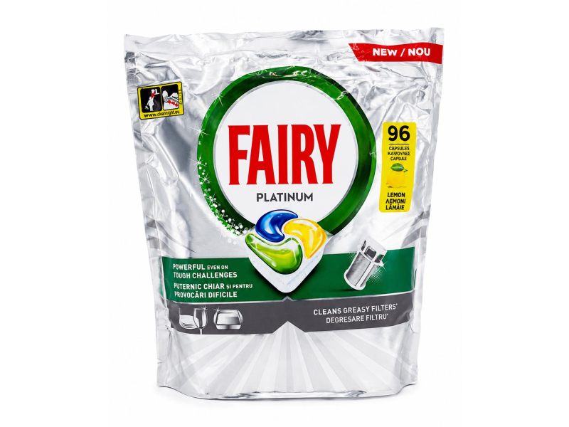 Fairy Fairy Platinum Kapsułki do zmywarki All in One Cytryna 96szt