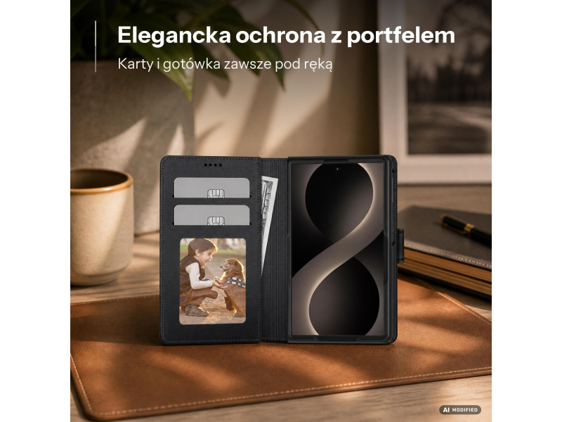 Tech-Protect Wallet do Galaxy Z Fold 8 Black