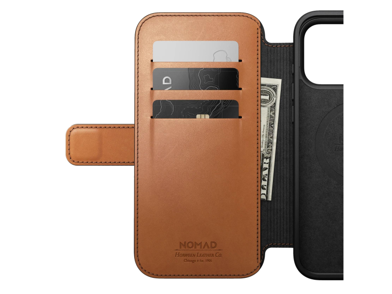 Nomad Modern Leather Folio do iPhone 18 Pro Max / 17 Pro Max MagSa
