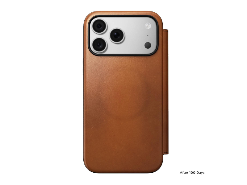 Nomad Modern Leather Folio do iPhone 18 Pro / 17 Pro MagSafe (sadd)