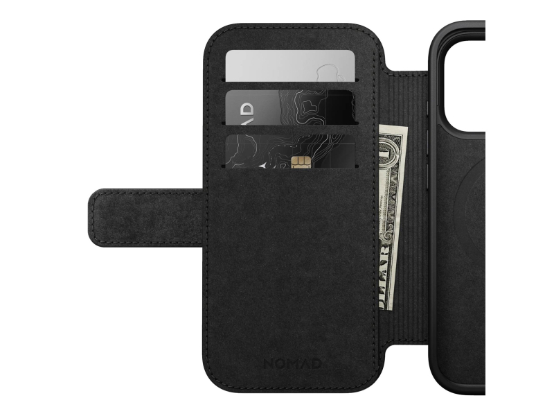 Nomad Modern Leather Folio do iPhone 18 Pro / 17 Pro MagSafe (czarny)