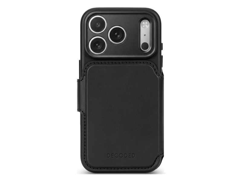 Decoded Leather Detachable Wallet do iPhone 18 Pro MagSafe (black)