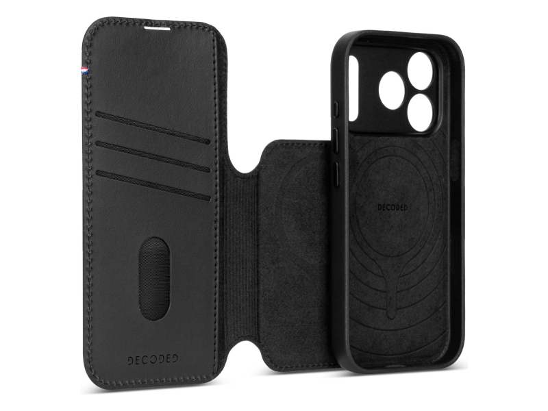 Decoded Leather Detachable Wallet do iPhone 18 Pro MagSafe (black)