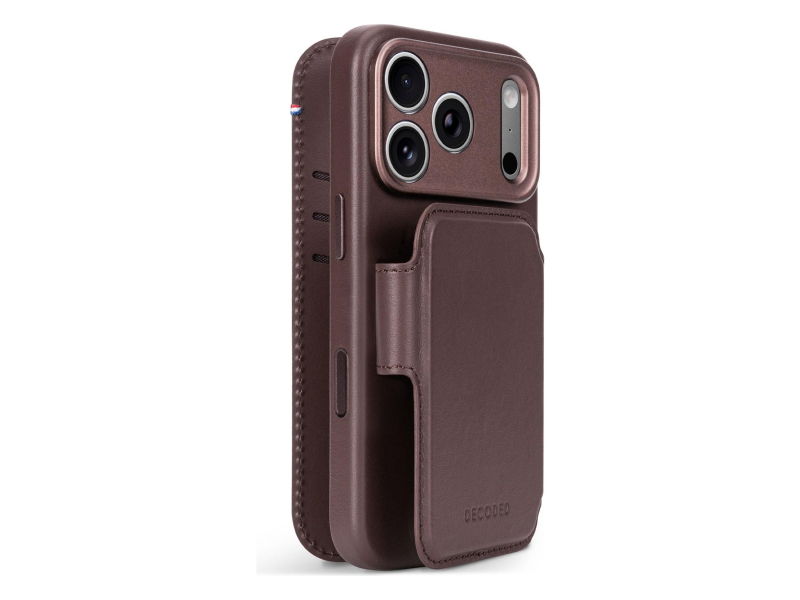 Decoded Leather Detachable Wallet do iPhone 18 Pro MagSafe (chocolat)