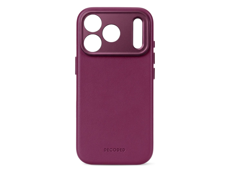 Decoded Leather Backcover do iPhone 18 Pro MagSafe (aubergine)