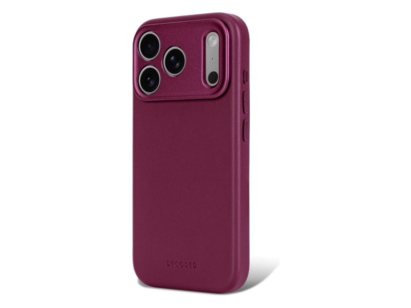 Decoded Leather Backcover do iPhone 18 Pro MagSafe (aubergine)