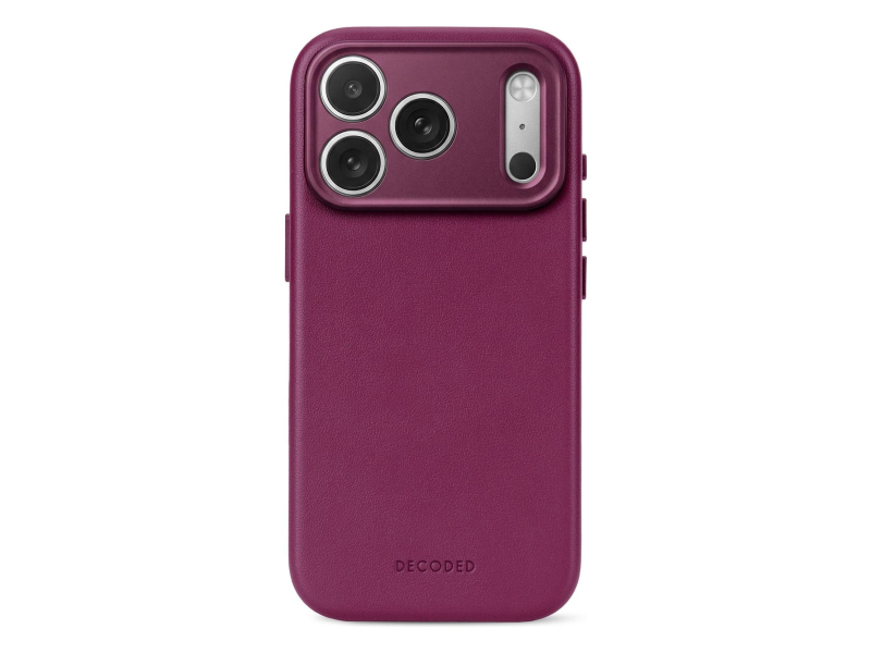 Decoded Leather Backcover do iPhone 18 Pro MagSafe (aubergine)