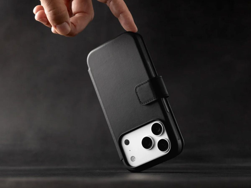 Nomad Modern Leather Folio do iPhone 18 Pro Max / 17 Pro Max MagSa