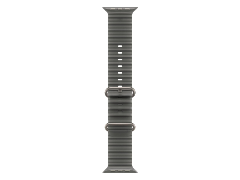 Apple 49mm Translucent Black Ocean Band - Natural Titanium Finish