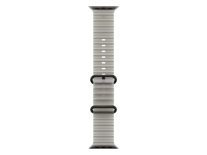 Apple 49mm Translucent Grey Ocean Band - Black Titanium Finish