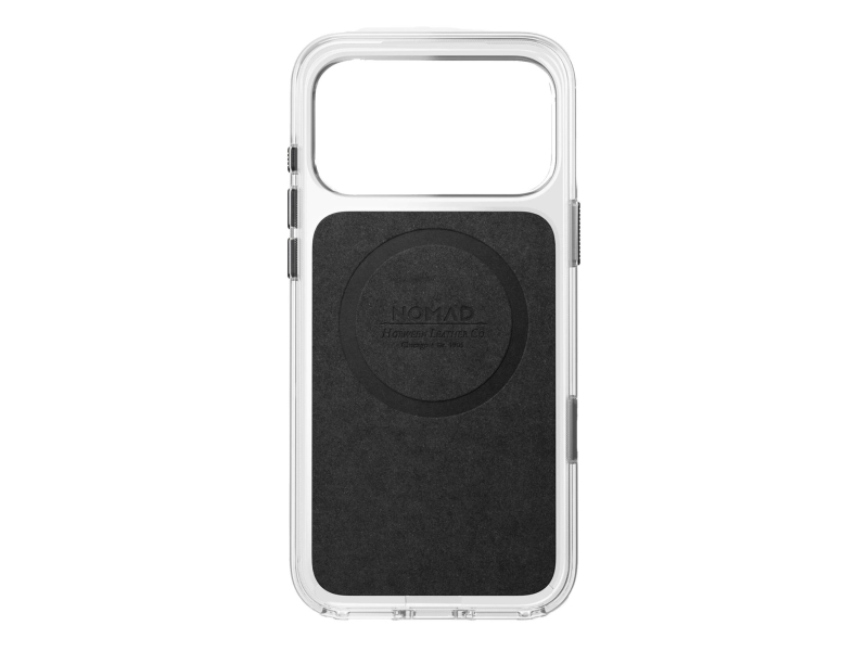Nomad Clear Leather Case do iPhone 18 Pro / 17 Pro MagSafe (black)