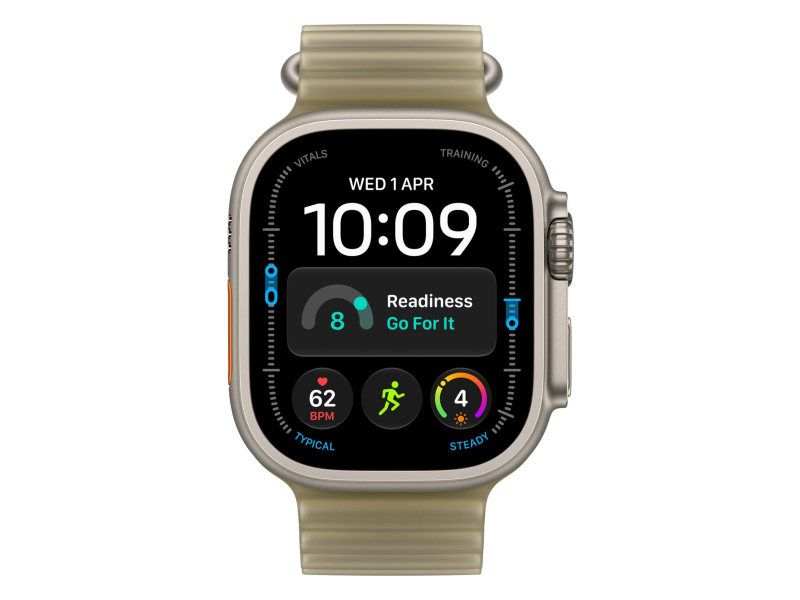Apple 49mm Translucent Kelp Ocean Band - Natural Titanium Finish