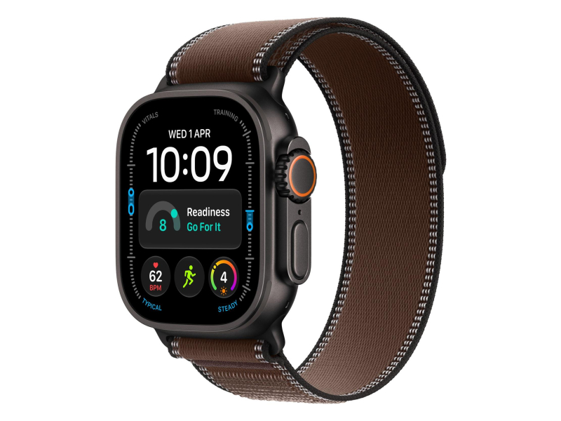 Apple 49mm Dark Umber Trail Loop - S/M - Black Titanium Finish