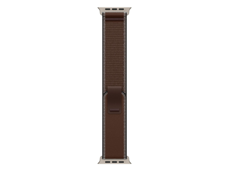 Apple 49mm Dark Umber Trail Loop - M/L - Natural Titanium Finish
