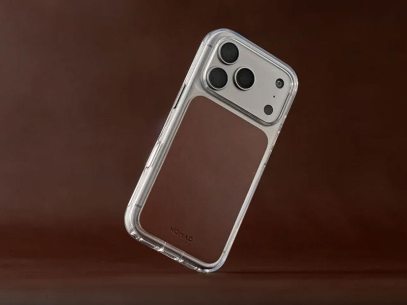 Nomad Clear Leather Case do iPhone 18 Pro Max / 17 Pro Max MagSafe