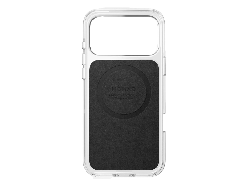 Nomad Clear Leather Case do iPhone 18 Pro / 17 Pro MagSafe (saddle)