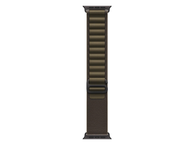 Apple 49mm Dark Olive Alpine Loop - Medium - Black Titanium Finish