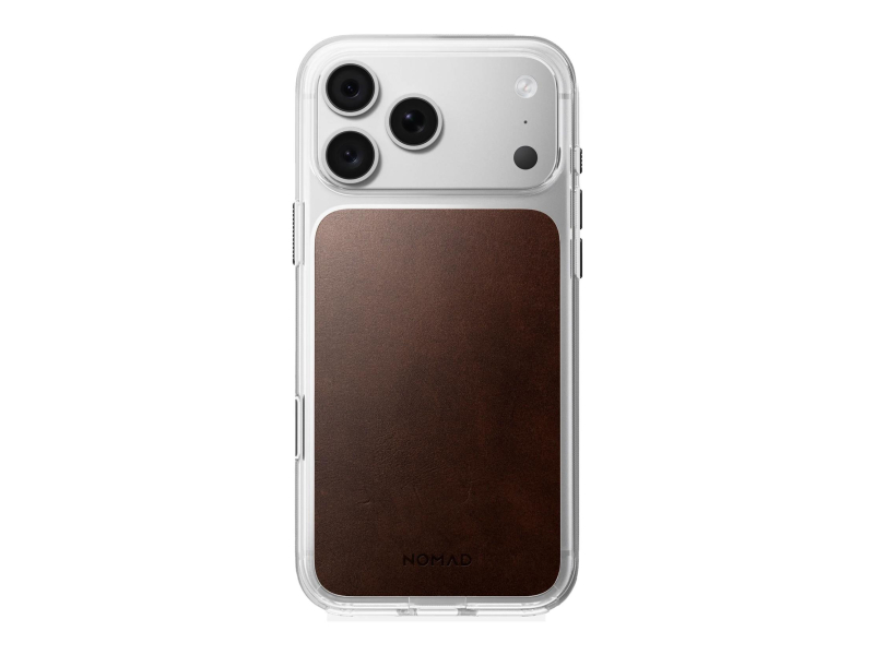 Nomad Clear Leather Case do iPhone 18 Pro / 17 Pro MagSafe