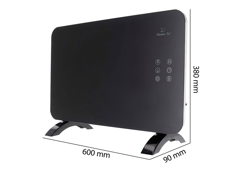 Mission Air Grzejnik konwektorowy PORTO WiFi 1000W Czarny