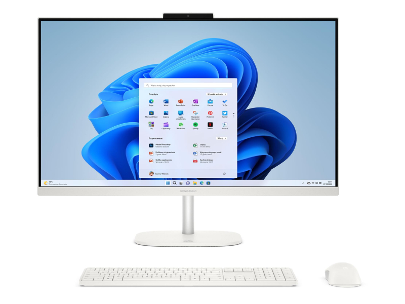 HP OmniStudio AIO 27 Ryzen 5-40/16GB/512/Win11 120Hz Biały