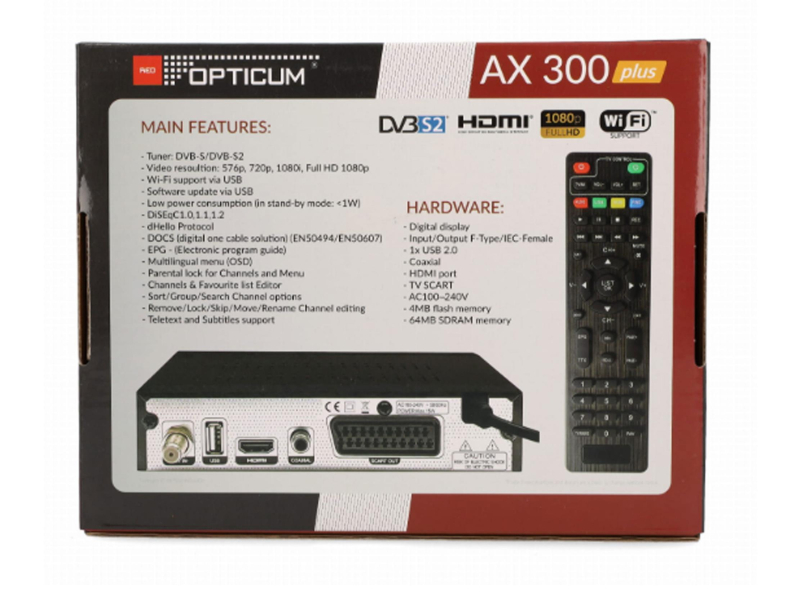 OPTICUM DVB-S2 OPTICUM AX 300 PLUS PVR
