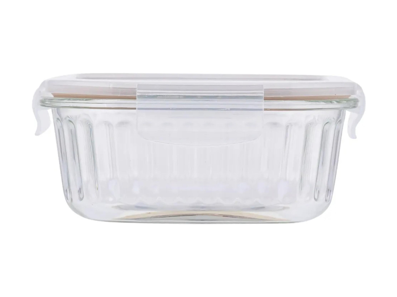 Altom Fresh Relief pojemnik z pok. kwadratowy 0,8l 16x16x7cm taupe