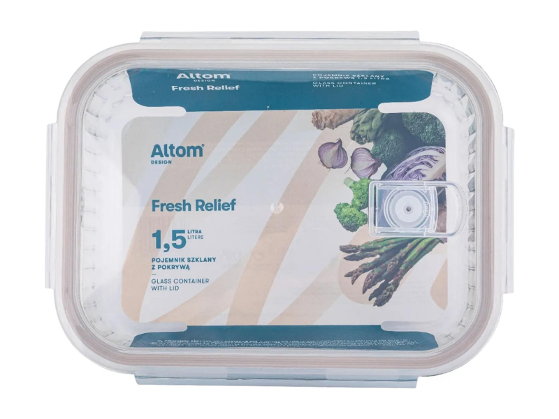 Altom Fresh Relief pojemnik z pok. prostokątny 1,5l 23x17x7,5cm - zdjęcie 4