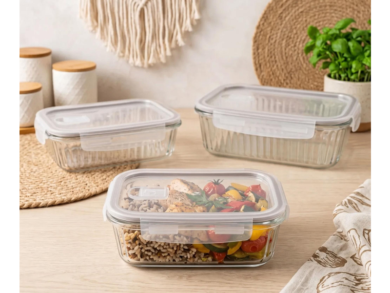 Altom Fresh Relief pojemnik z pok. prostokątny 0,65l 18x13x6cm tau