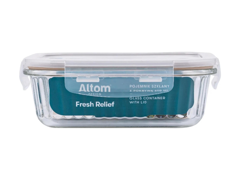 Altom Fresh Relief pojemnik z pok. prostokątny 0,65l 18x13x6cm tau