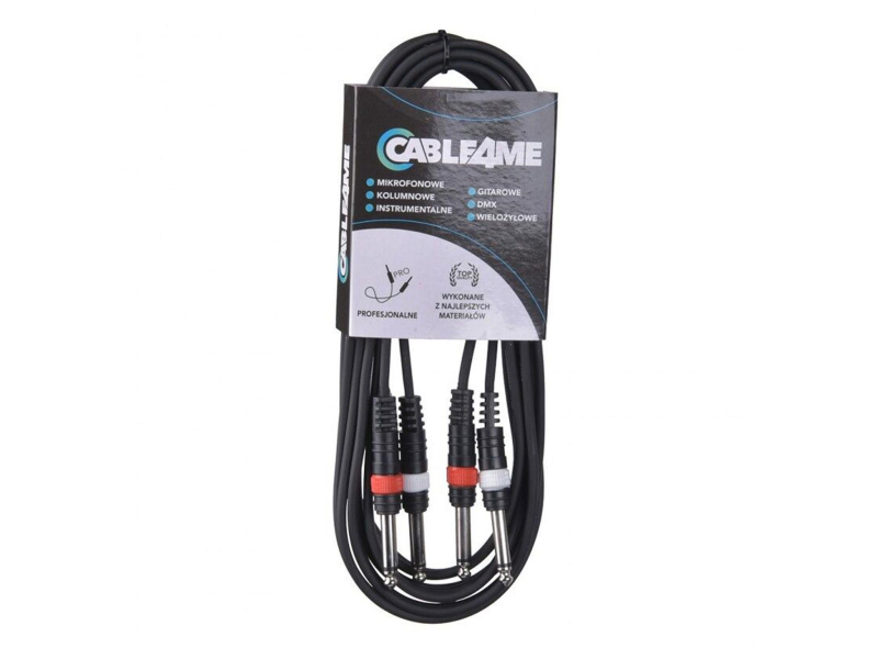 CABLE4ME 2x jack mono 6,3mm 2x jack mono 6,3mm 6m