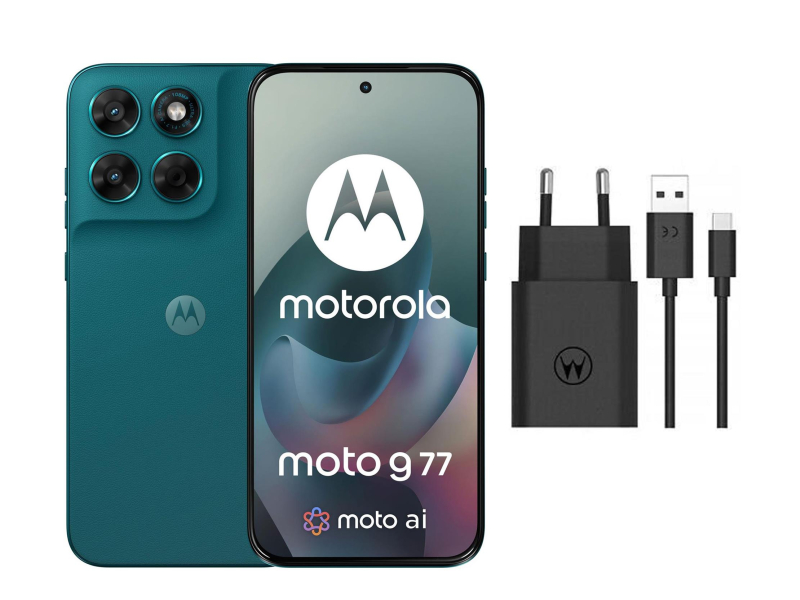 Motorola moto g77 5G 12/256GB Shaded Spruce 120Hz + Ładowarka 33W