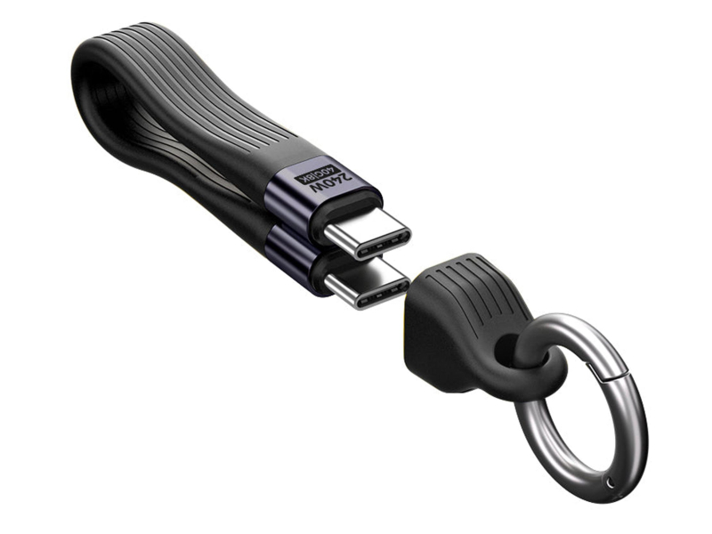 Mobile Origin Keychain Cable 40Gbps 8K USB-C CB17 240W Black