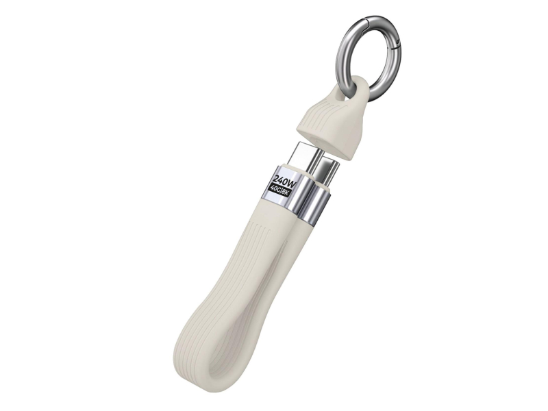 Mobile Origin Keychain Cable 40Gbps 8K USB-C CB17 240W White