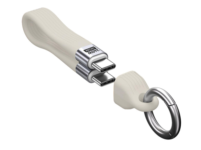 Mobile Origin Keychain Cable 40Gbps 8K USB-C CB17 240W White