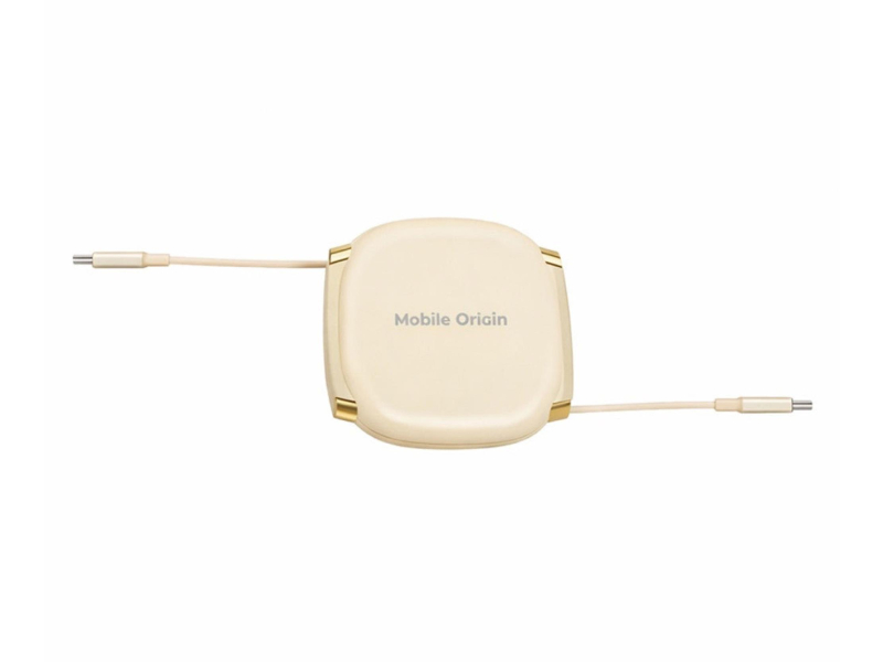Mobile Origin Retractable Cable Box USB-C to USB-C CB7 Beige 100W