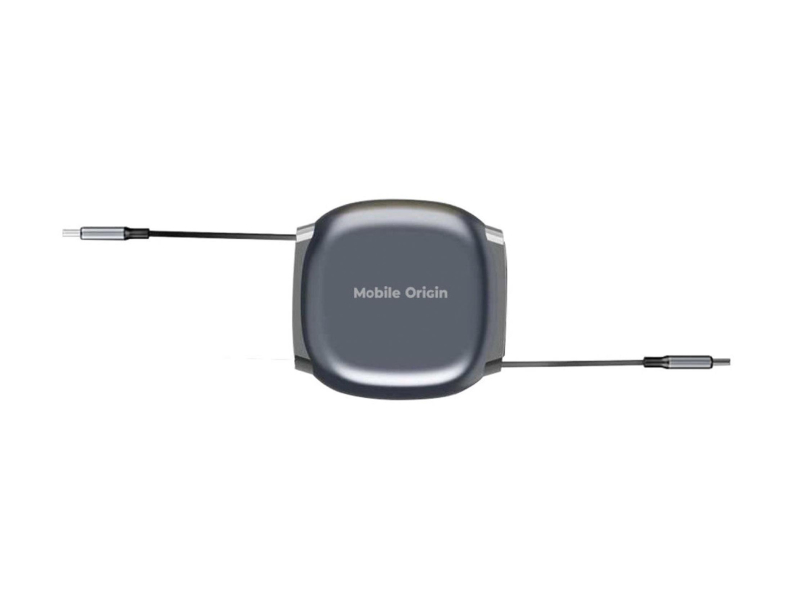 Mobile Origin Retractable Cable Box USB-C to USB-C CB7 Black 100W