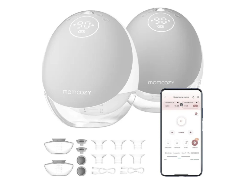 MOMCOZY Laktator M9, podwójny, szary, 150ML
