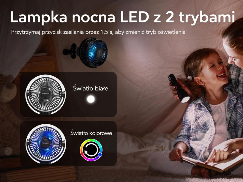 MOMCOZY Wiatraczek do wózka PF01, przenośny, zielony