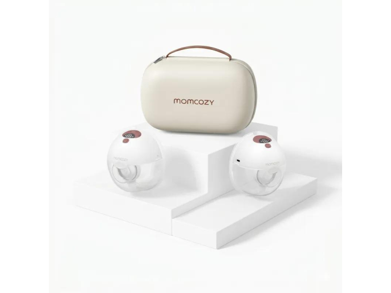 MOMCOZY Laktator M5 SMART, muszlowy, bezprzewodowy, podwójny, czerwony