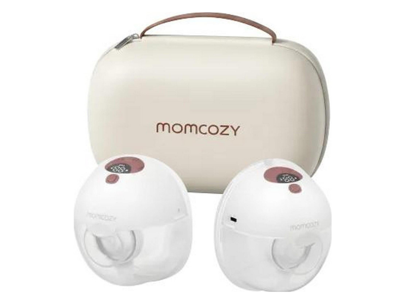 MOMCOZY Laktator M5 SMART, muszlowy, bezprzewodowy, podwójny, czerwony