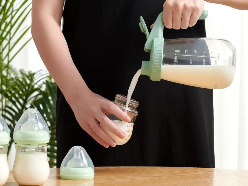 MOMCOZY Pojemnik na mleko GP01, 950ML, zielony