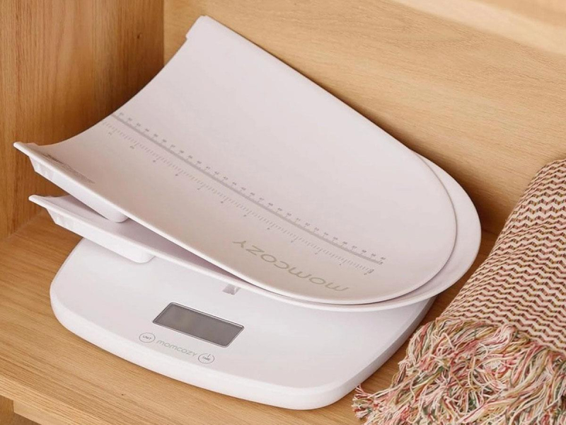 MOMCOZY Waga niemowlęca AZ01, wielofunkcyjna, pomiar wagi i wzrostu