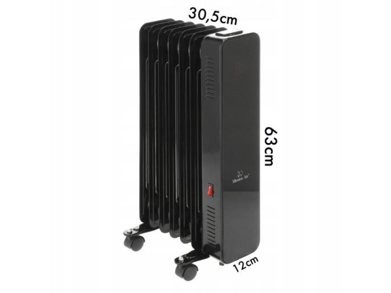 Grzejnik olejowy OSLO 1500W Black WiFi