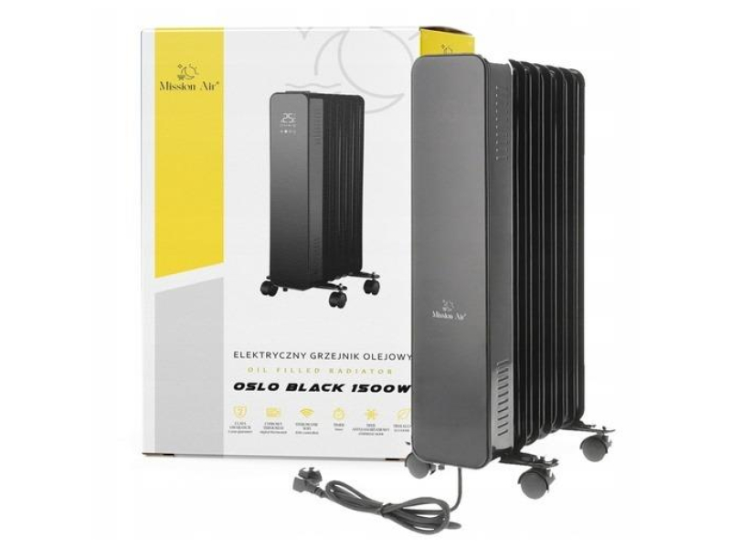 Grzejnik olejowy OSLO 1500W Black WiFi