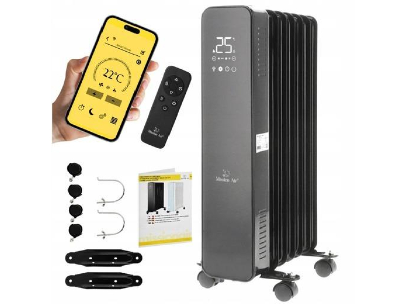 Mission Air Grzejnik olejowy OSLO 1500W Black WiFi