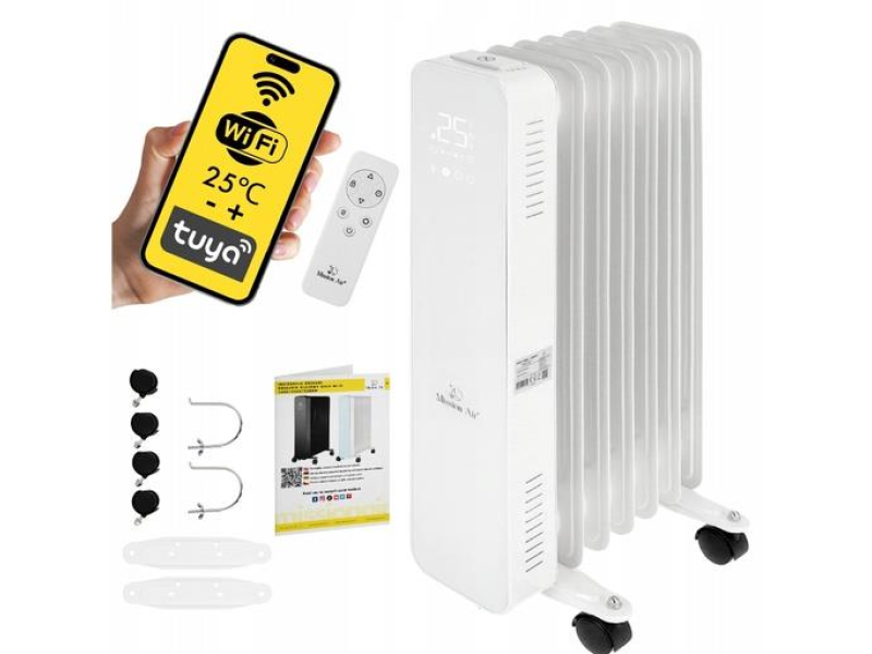 Mission Air Grzejnik olejowy OSLO 1500W White WiFi