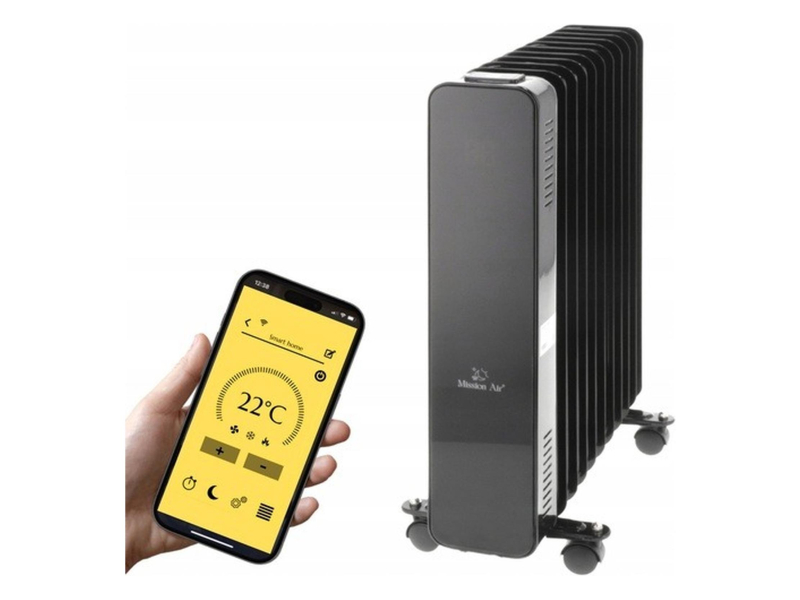 Mission Air Grzejnik olejowy OSLO 2500W Black WiFi